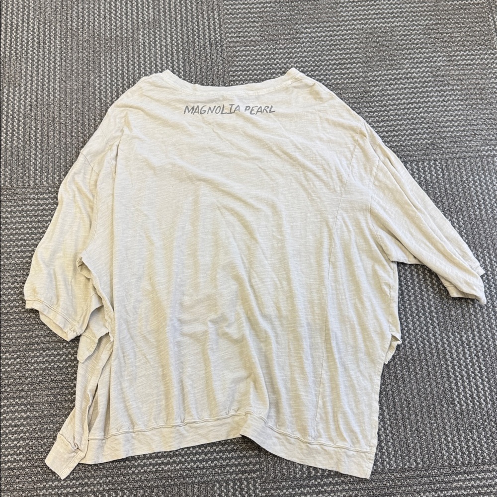 Magnolia Pearl Oversized Hi Lo Bold Star Francis Pullover Cotton Jersey Tee, OS - Picture 6 of 7